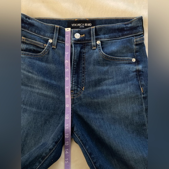 Veronica Beard x Tuckernuck Beverly Skinny Flare High Rise Blue Jeans, Size 27 - Picture 11 of 13